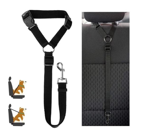 Pet Dog Leash Car Seat Belt Adjustable