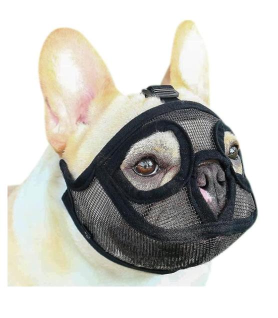 Mesh Dog Muzzle Short Snout Dog Muzzle Adjustable Breathable